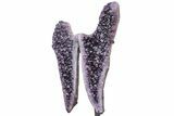 Deep-Purple Amethyst Wings on Metal Stand - Large Crystals #209260-2